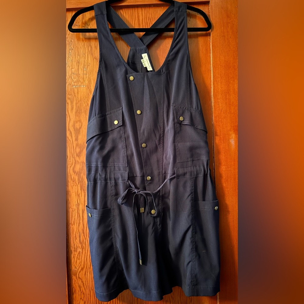 Elevenses Dark Blue Buttoned Jumpsuit
